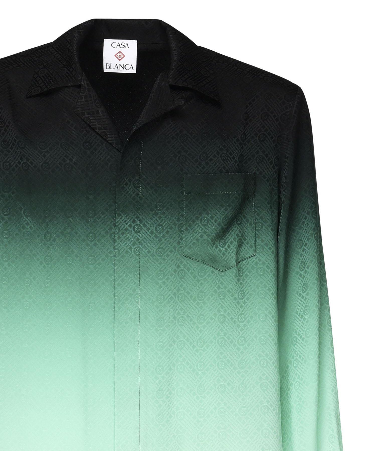Camicia in seta jacquard con motivo ping pong sfumato UMPF25SH00603  CASABLANCA 