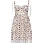 Abito corto in popeline stampa Roselline F60F9T HS5UBHA5XJ DOLCE & GABBANA 
