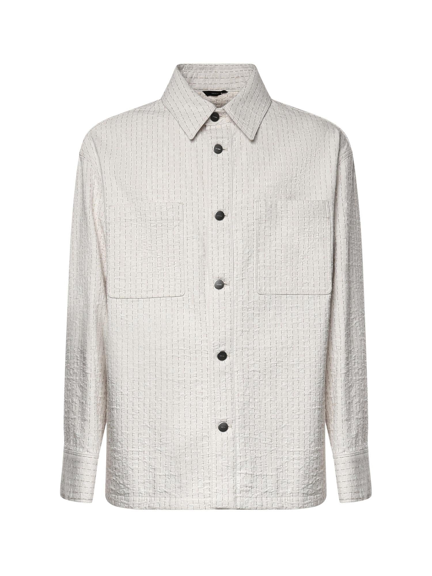 Overshirt in denim con impunture FW1410 AWMLF08QQ FENDI 