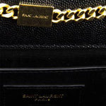 Pochette con catena Cassandre in pelle grain de poudre<BR/> 377828 BOW081000 SAINT LAURENT 