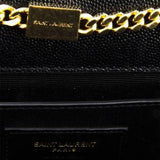 Pochette con catena Cassandre in pelle grain de poudre<BR/> 377828 BOW081000 SAINT LAURENT 