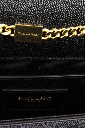 Pochette con catena Cassandre in pelle grain de poudre<BR/> 377828 BOW081000 SAINT LAURENT 