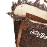 Borsa City Medium in canvas con stampa animalier CBMF001 00588L MC2 SAINT BARTH 