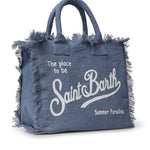 Borsa Vanity in lino con logo VANI022 00262L MC2 SAINT BARTH 