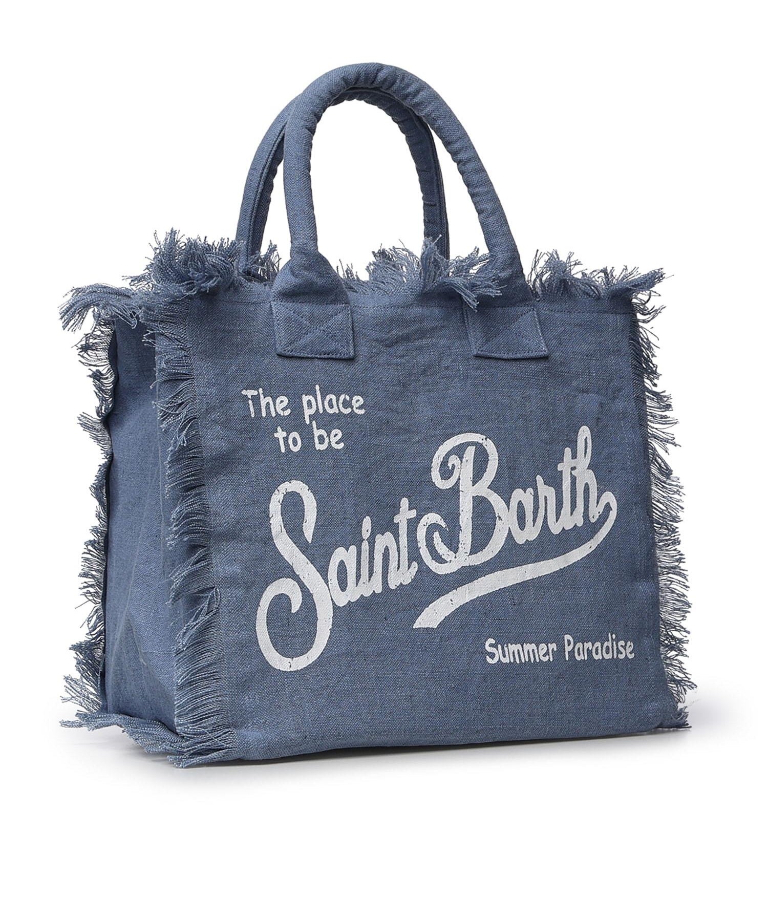 Borsa Vanity in lino con logo VANI022 00262L MC2 SAINT BARTH 
