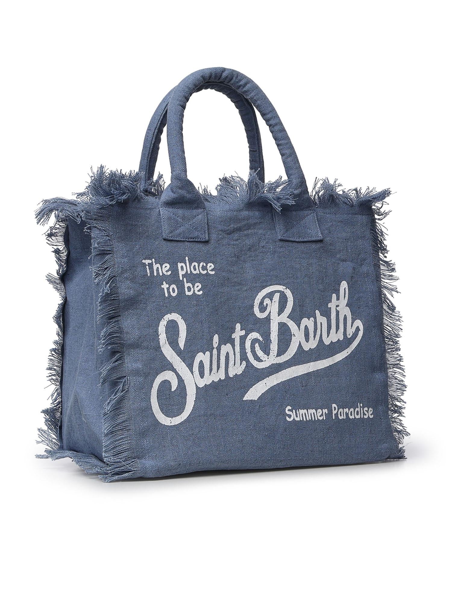 Borsa Vanity in lino con logo VANI022 00262L MC2 SAINT BARTH 