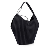 Borsa Big hobo in fresco di lana gessato WB321 ES0080D999 DONDUP 