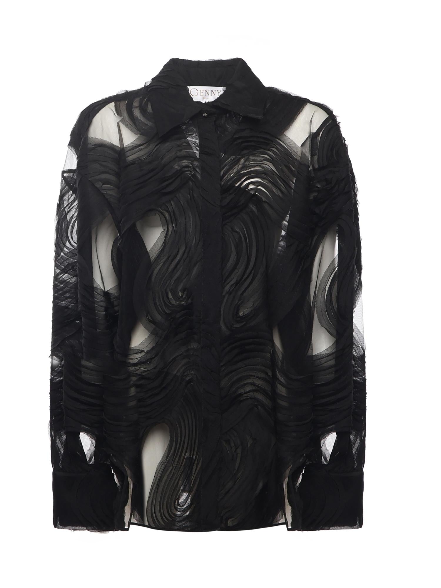 Camicia in tulle ricamato 79AAL644 JR008899 GENNY 