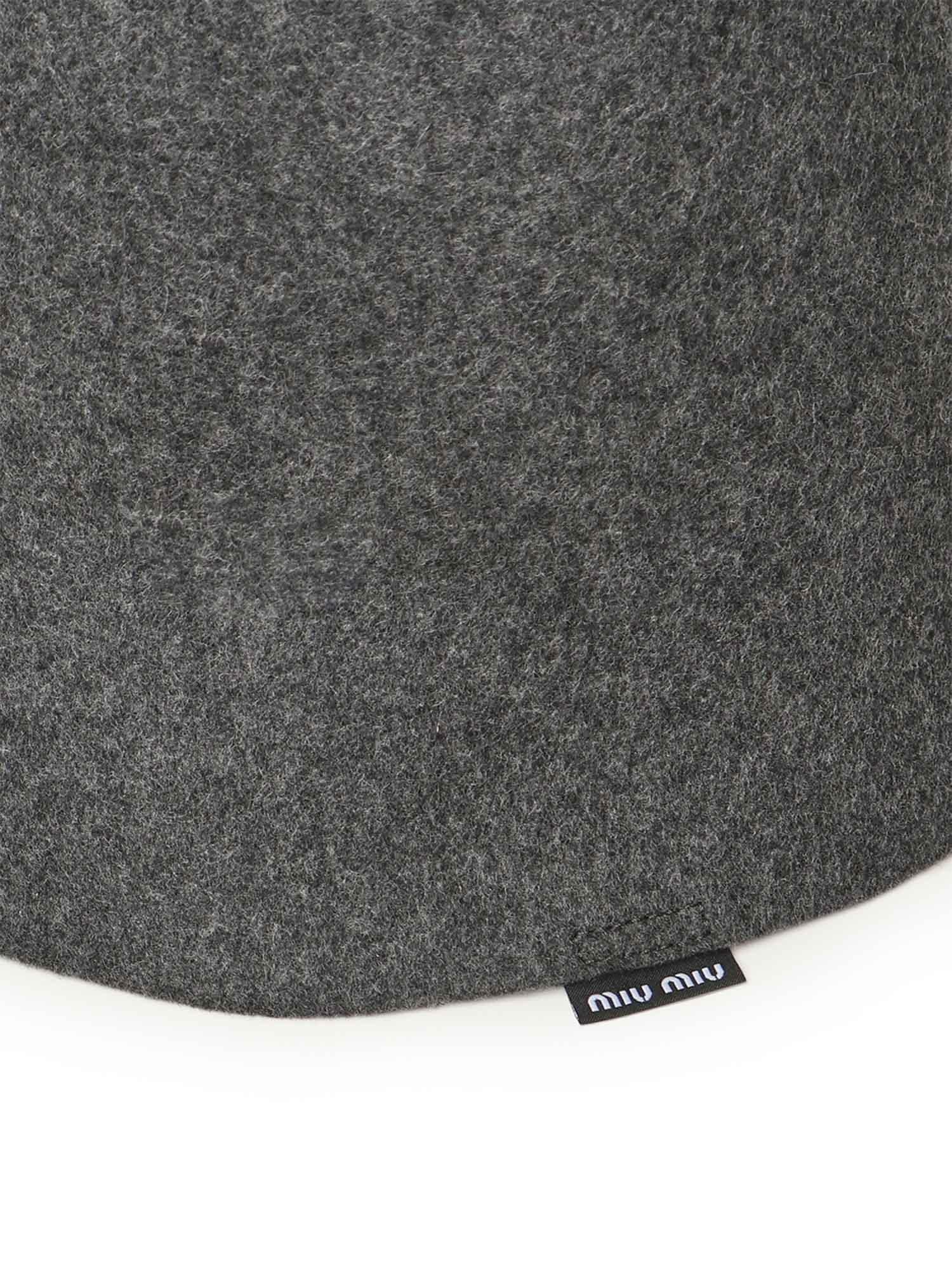 Cappello cilindrico in lana 5HC425 2DUFF0684 MIU MIU 