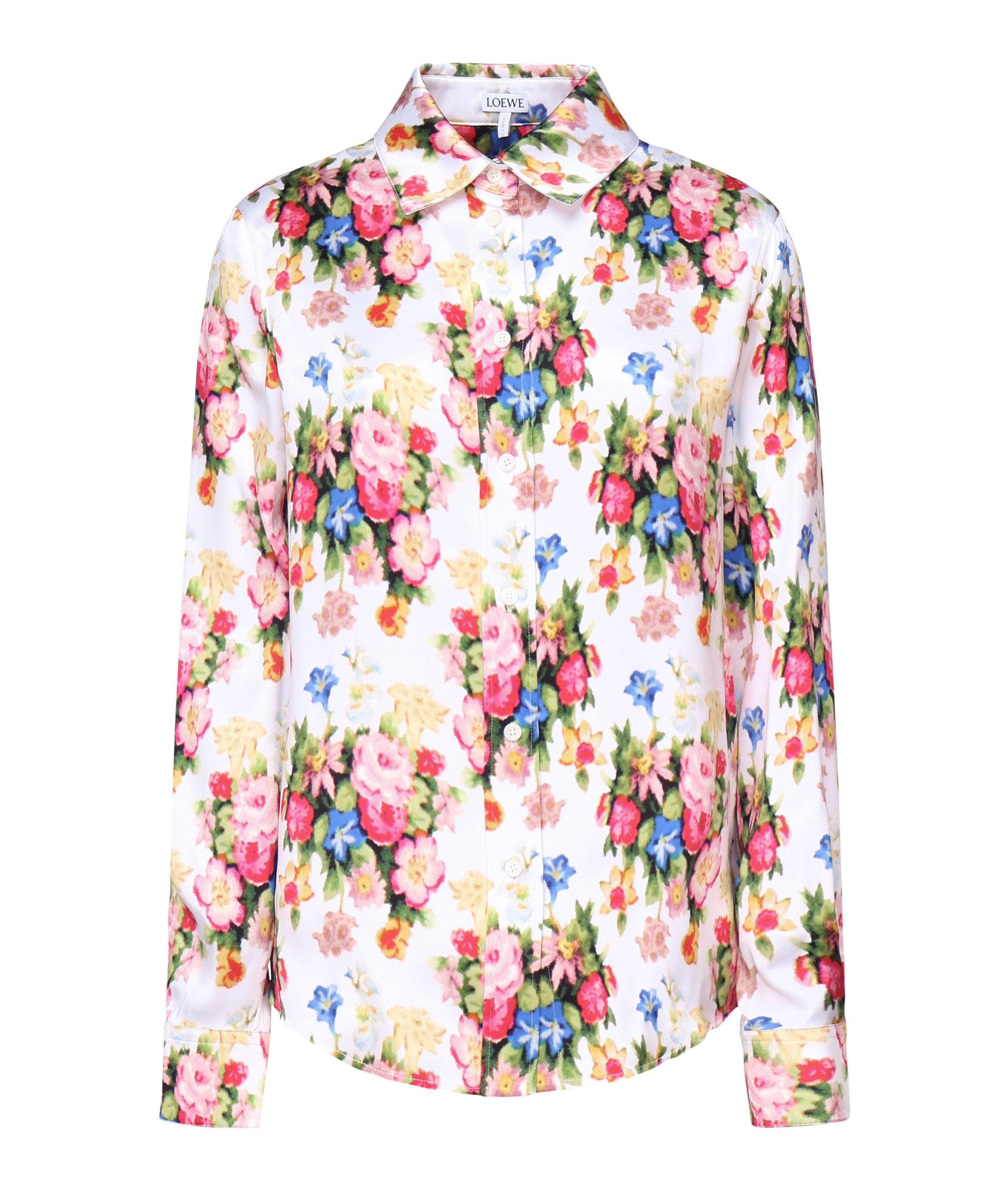 Camicia in raso di seta S540Y05XAV 9616 LOEWE 