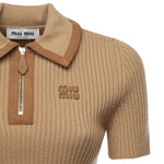 Polo in cashmere a coste MMLB74 1747F0036 MIU MIU 