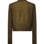 Giubbotto in pelle scamosciata cerata MPW022 19QLF0D09 MIU MIU 