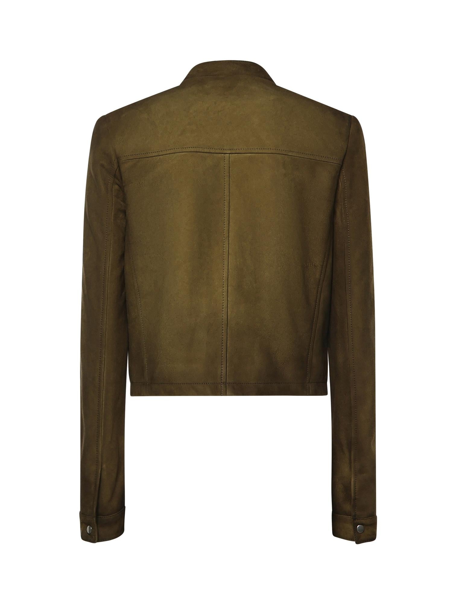 Giubbotto in pelle scamosciata cerata MPW022 19QLF0D09 MIU MIU 