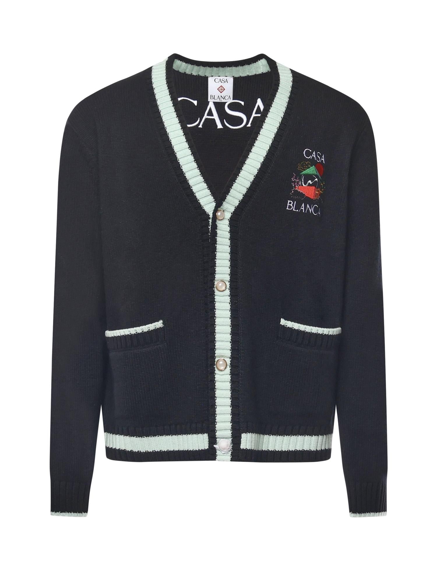 Cardigan Casa Mountain Temple in lana MPF25KW100101  CASABLANCA 