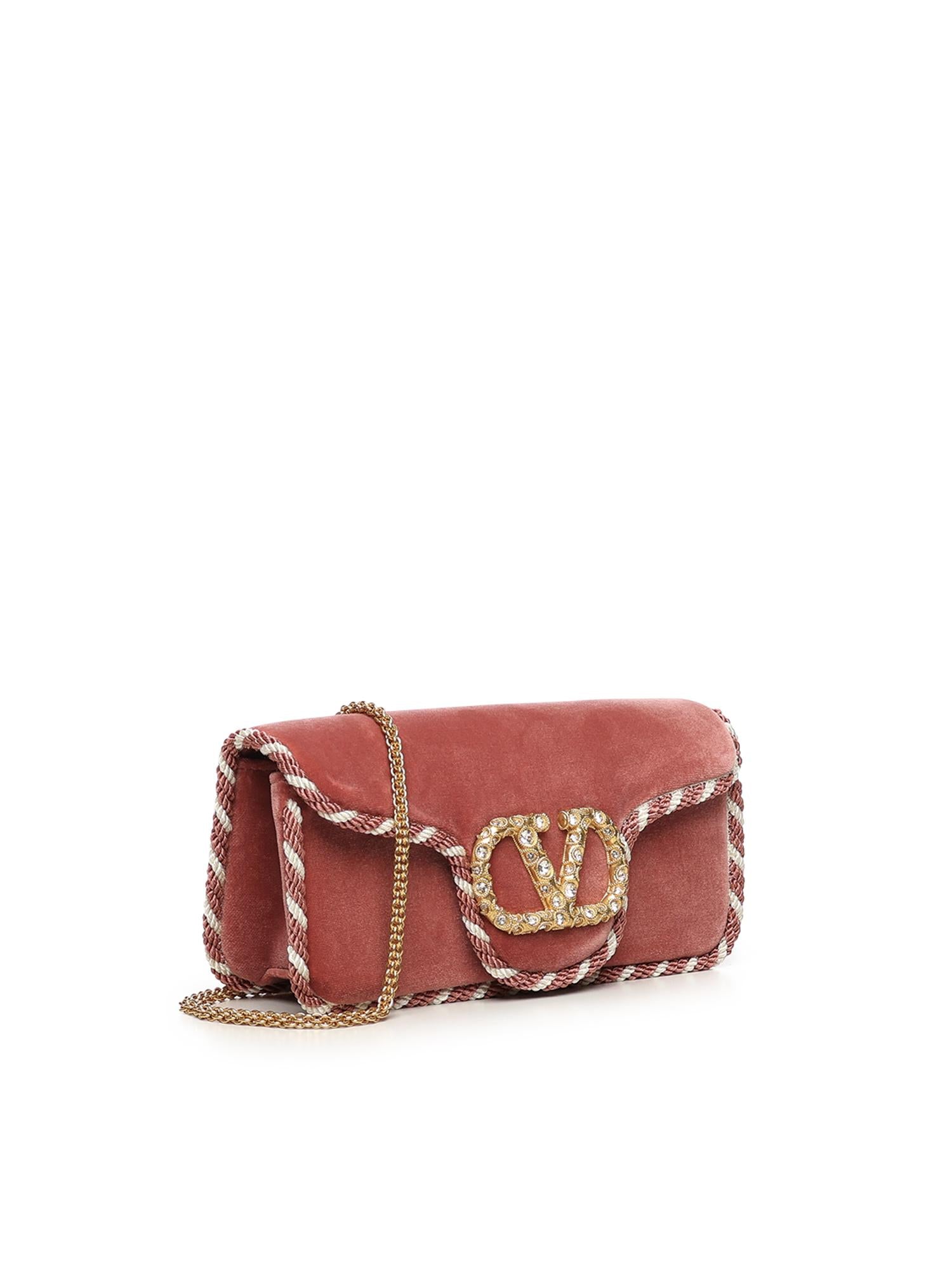 Clutch Locò Mini in velluto 7W2B0R92 GNLDZB VALENTINO GARAVANI 