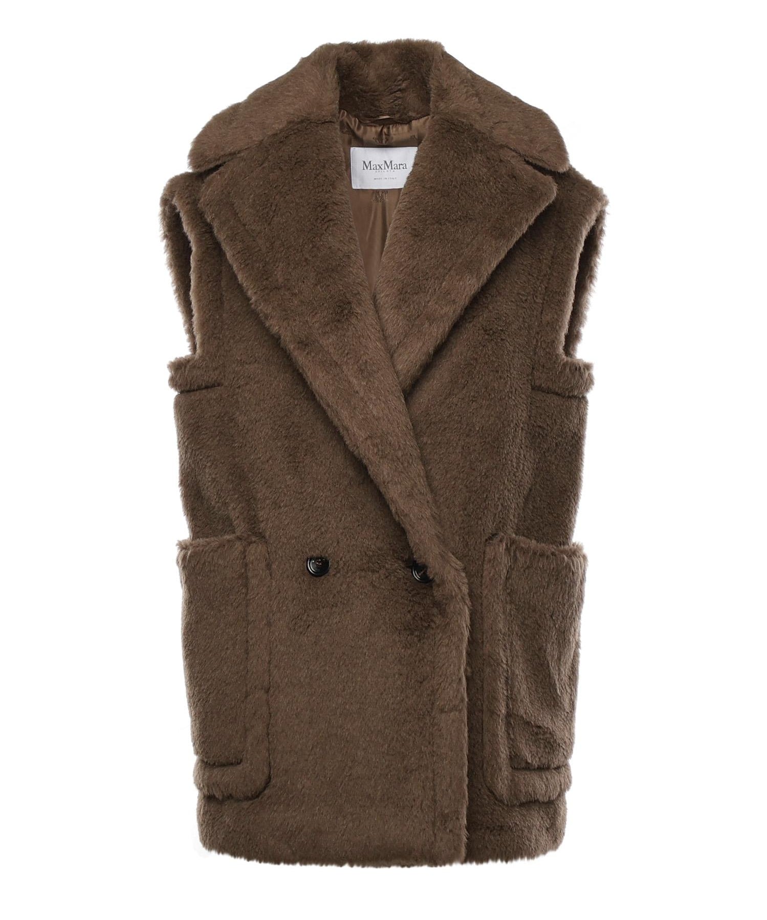Gilet in Teddy in alpaca e lana 2521276253600 004 MAX MARA 