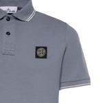 Polo in piqué di cotone con patch Compass L1S152200010 S0018V0024 STONE ISLAND 