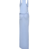 Abito lungo Juno T190147A TJP073CIELO THE ANDAMANE 