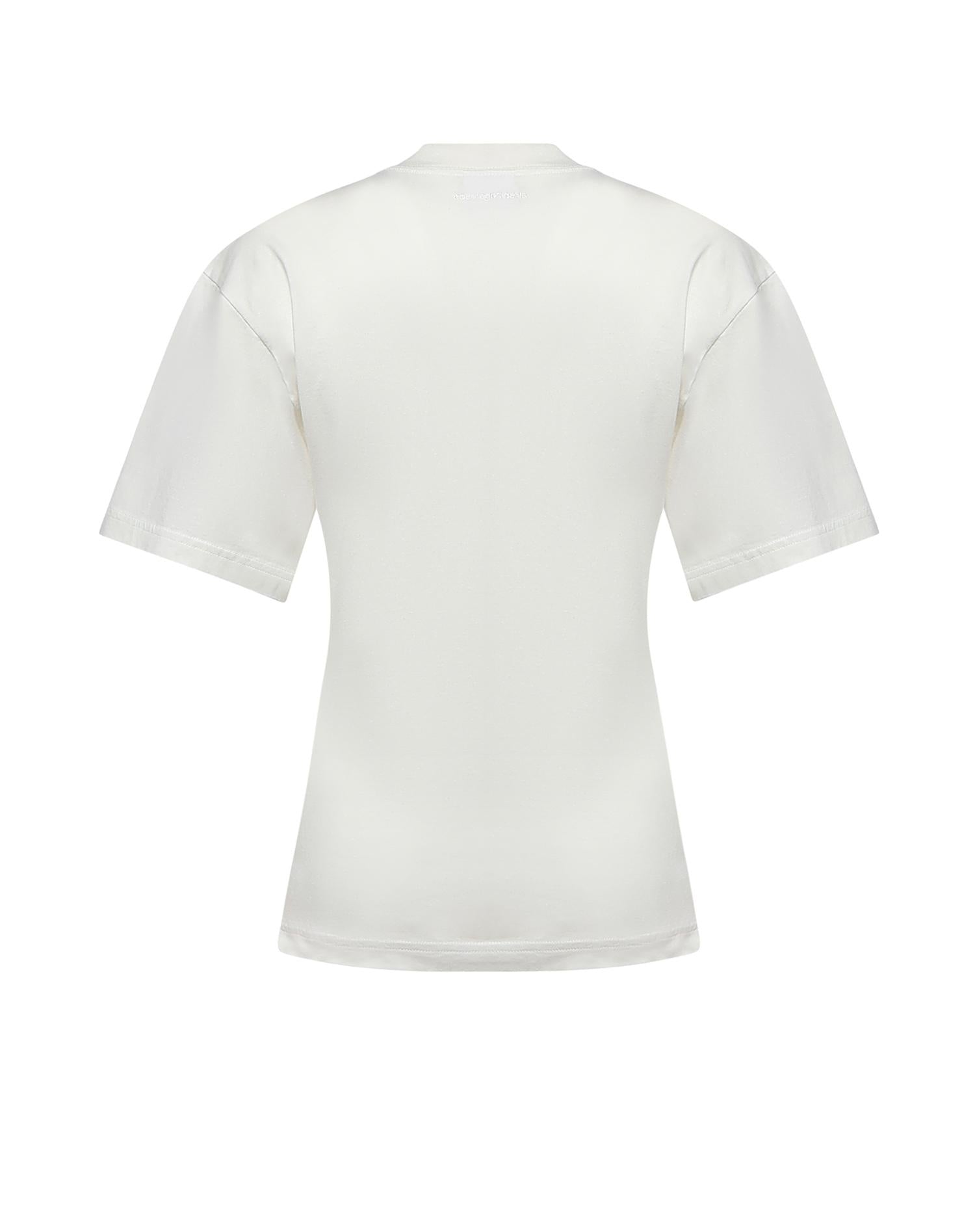T-shirt con stampa logo in cotone 226JTS168JS0233 0001 COURREGES 