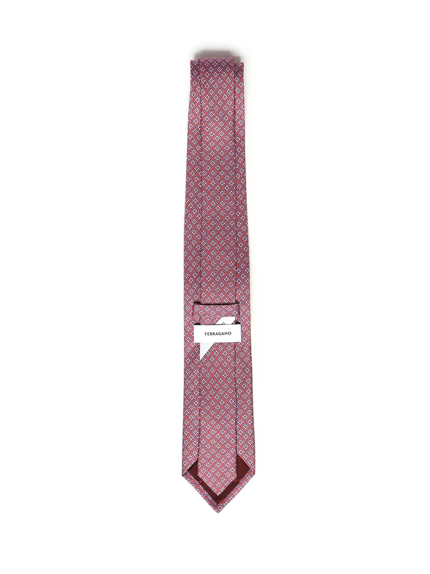 Cravatta in seta con stampa 350950 768565004 FERRAGAMO 