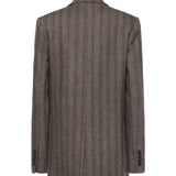 Blazer gessato in viscosa misto lana DG6163 VAR.UNICA OTTOD'AME 