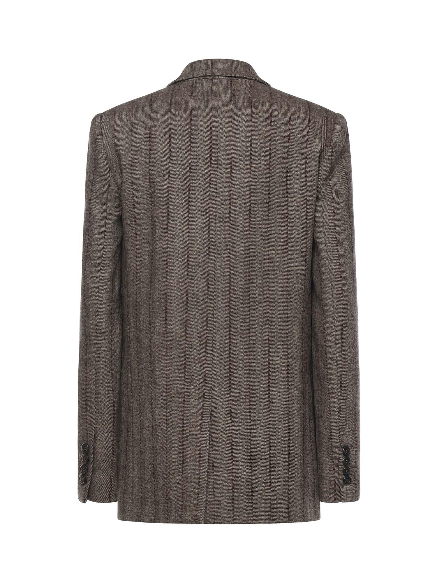 Blazer gessato in viscosa misto lana DG6163 VAR.UNICA OTTOD'AME 