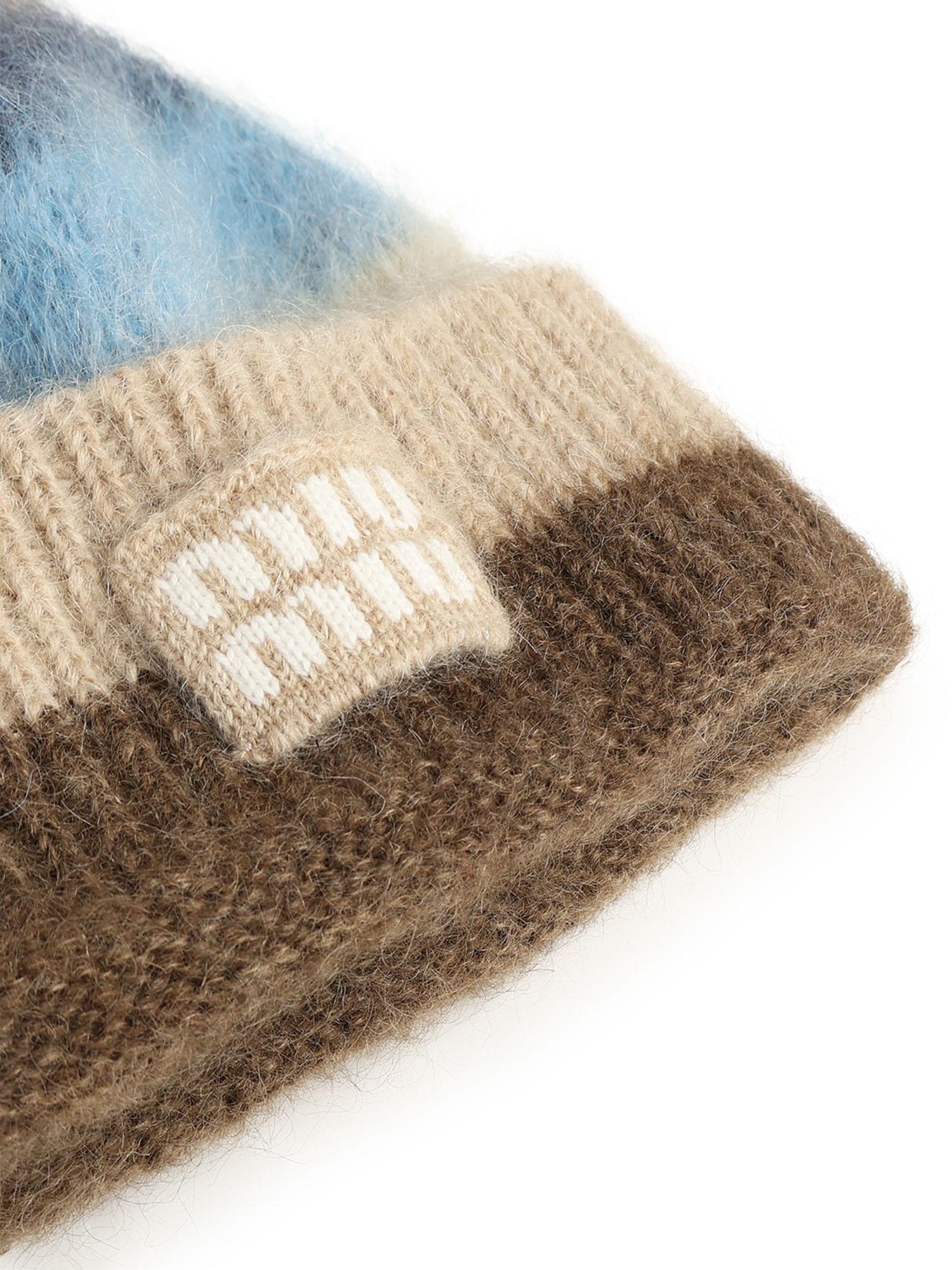 Cappello in mohair con logo 5HC378 2CVDF04BD MIU MIU 