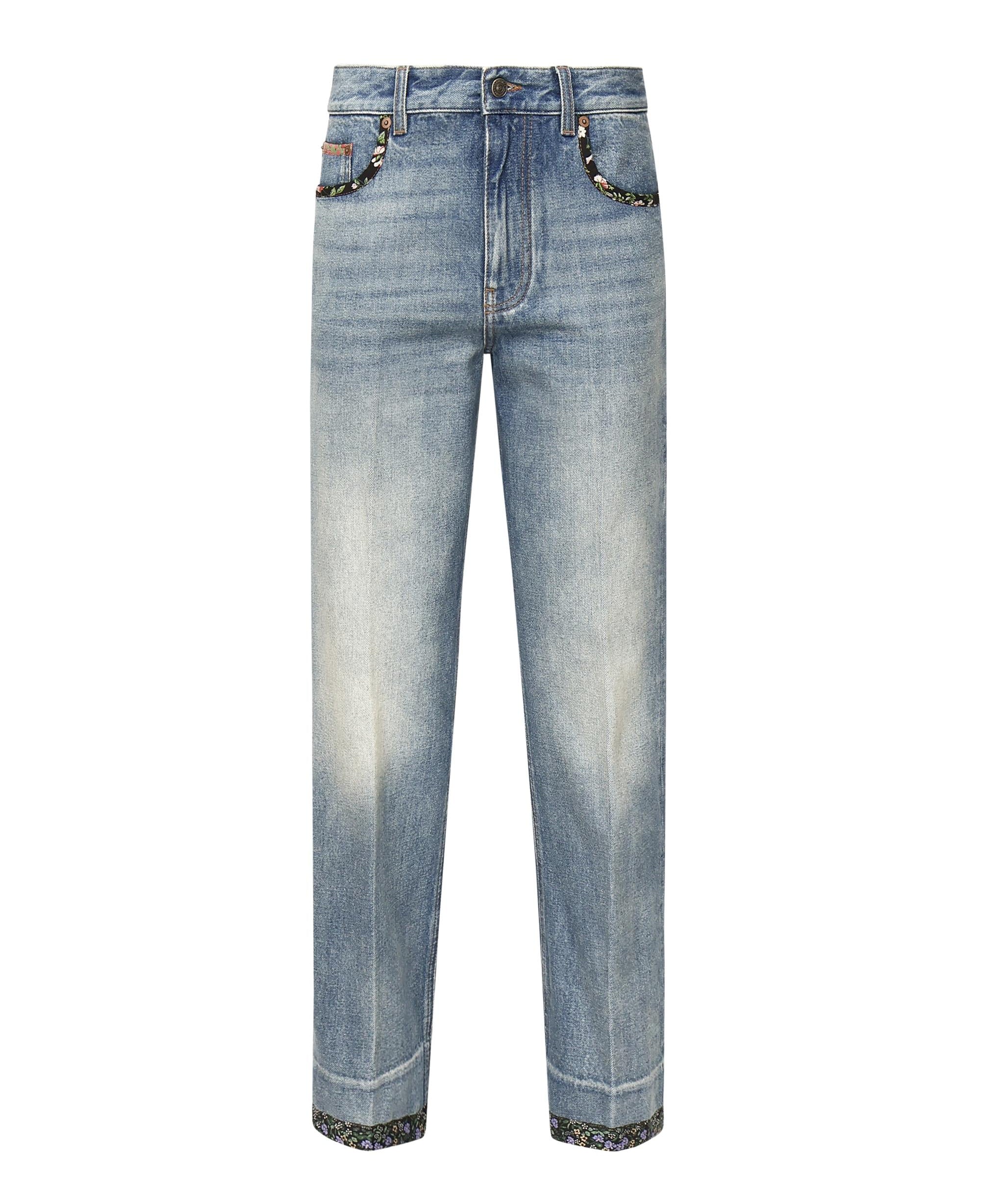 Jeans in denim con bordi stampati 6B0DD19X 94V558 VALENTINO GARAVANI 