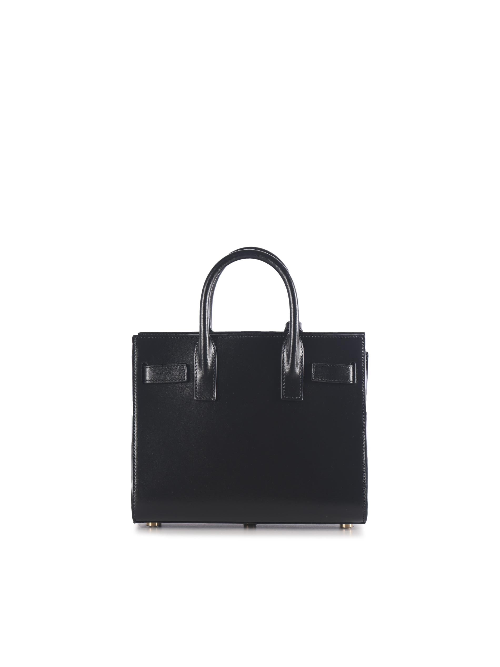 Borsa Sac de Jour Nano in pelle liscia 392035 02G9W1000 SAINT LAURENT 