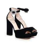 Sandali Platform in velluto RVW57242950CFE B999 ROGER VIVIER 