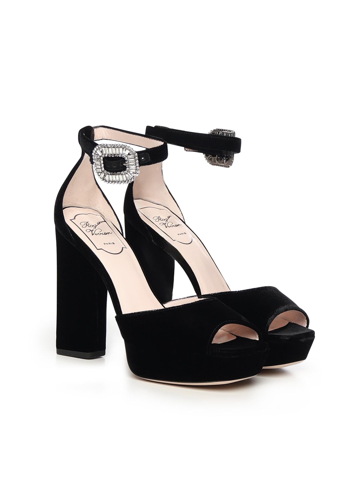 Sandali Platform in velluto RVW57242950CFE B999 ROGER VIVIER 