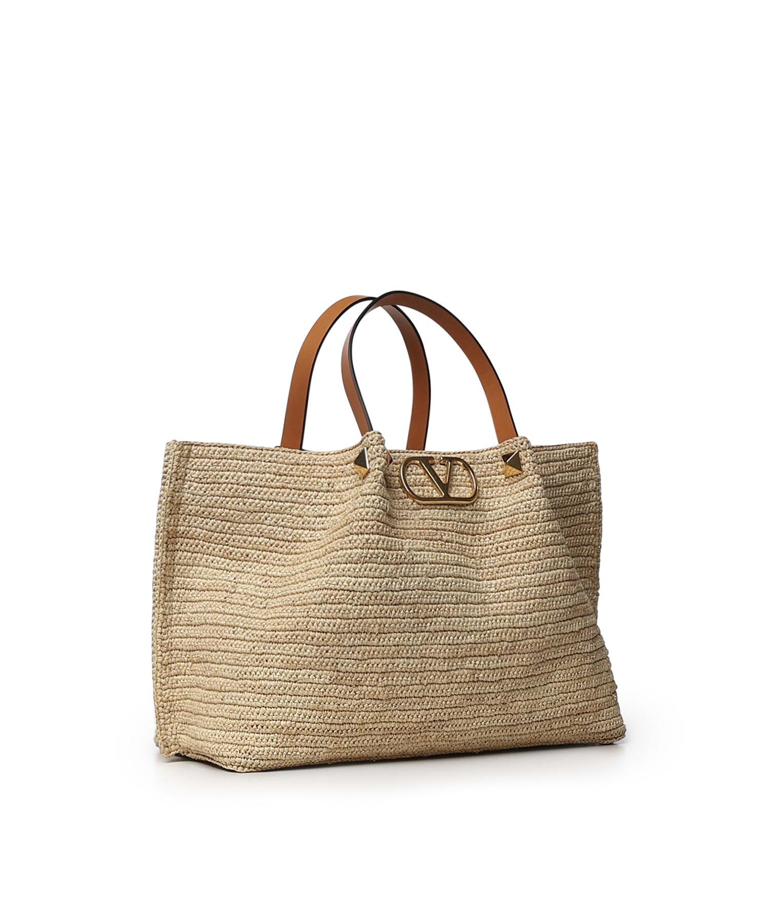 Borsa shopping media in rafia 8W2B0T01 QCLQZW VALENTINO GARAVANI 