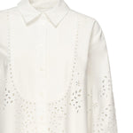 Abito camicia ricamato SS25134S CREAM SELF-PORTRAIT 