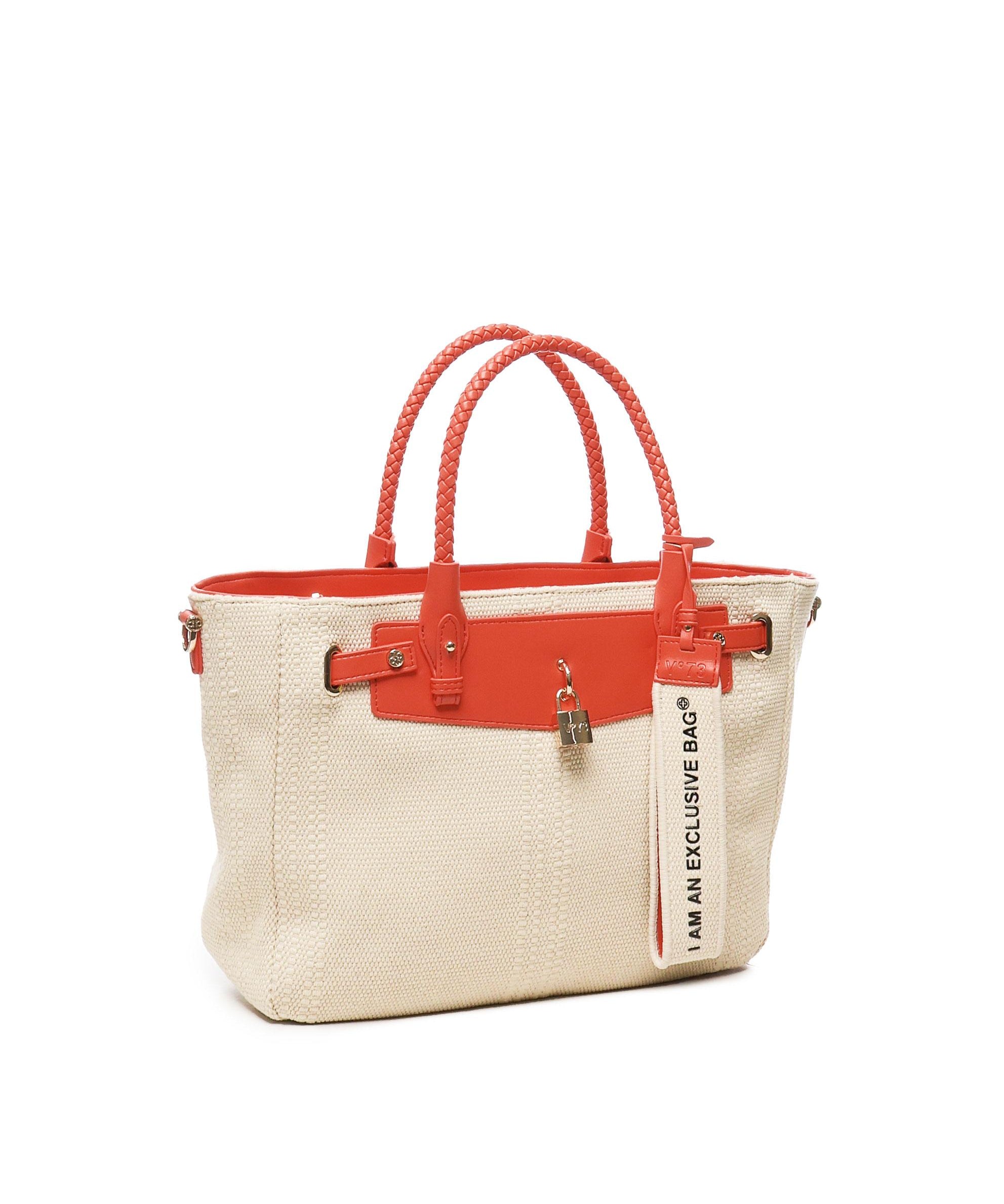 Borsa a spalla Rebecca 73BS8VY01 REBECCAOFF WHITE/CORALLO V° 73 