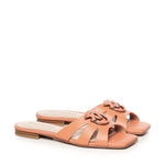 Ciabattine in nappa con logo uccellini SD0313 P003Q74 PINKO 