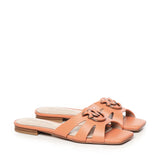 Ciabattine in nappa con logo uccellini SD0313 P003Q74 PINKO 