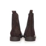 Stivaletti Chelsea in camoscio A56088 MORO CARMENS 
