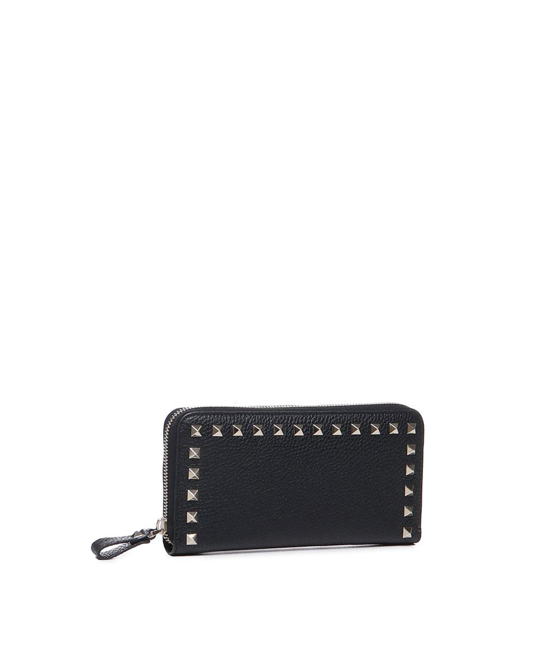 Portafoglio con zip Rockstud 7W2P0645 VSH0NO VALENTINO GARAVANI 