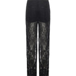 Pantaloni ampi in pizzo 105501 A2R7Z99 PINKO 