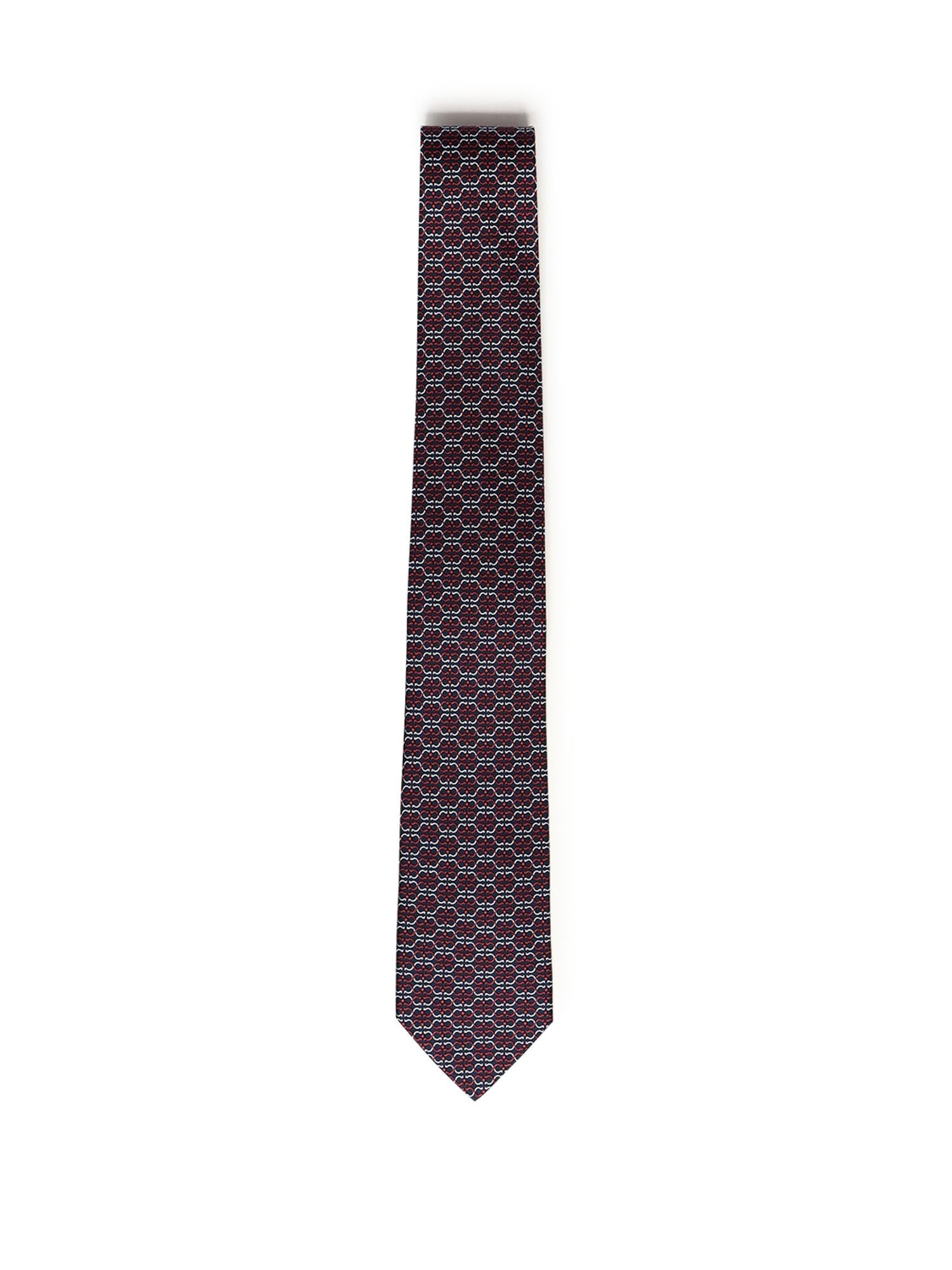 Cravatta in seta con stampa 351204 778439001 FERRAGAMO 
