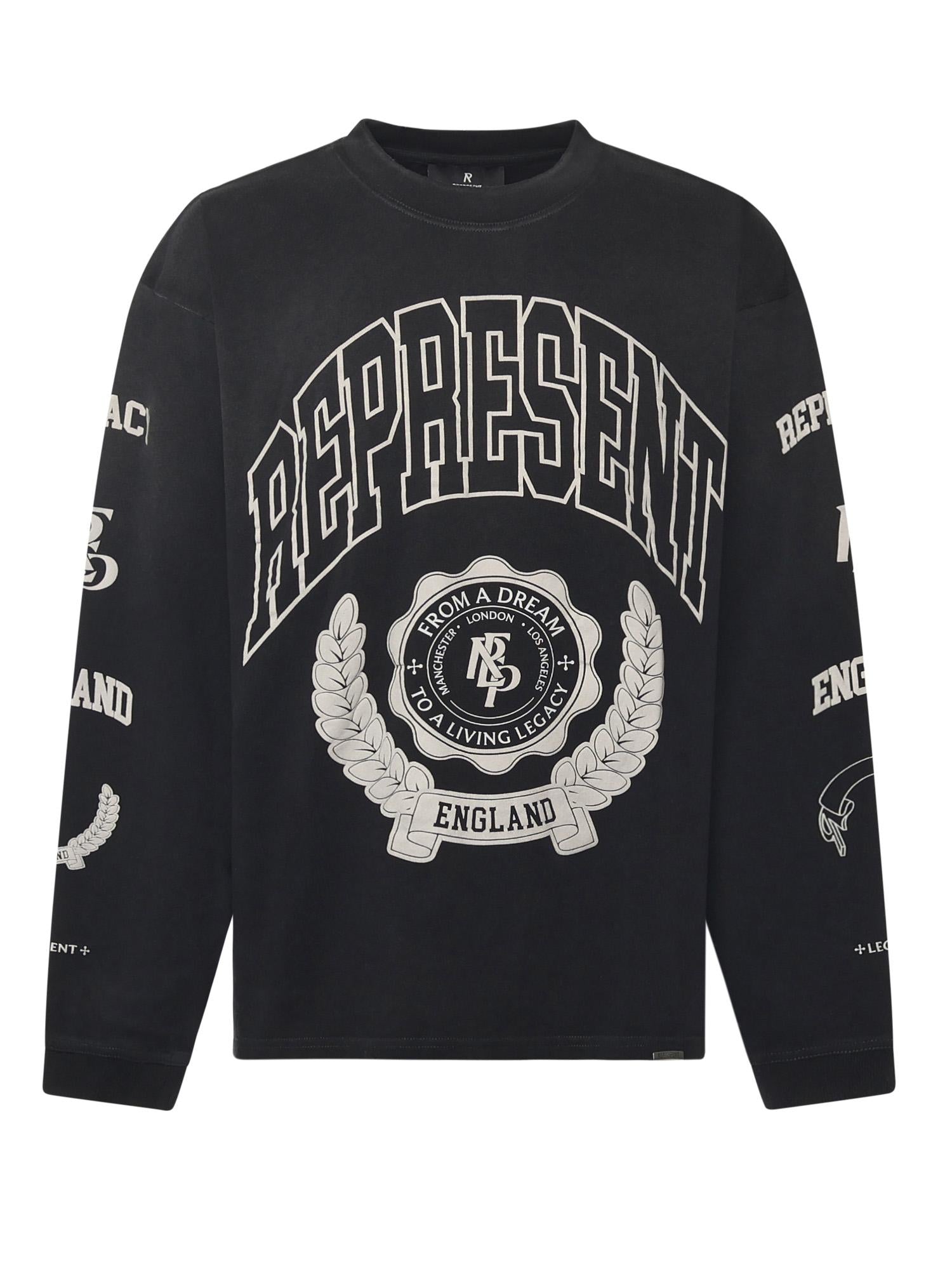 Felpa in cotone con effetto distressed MLM100371 04 REPRESENT 