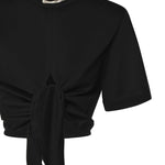 T-shirt cropped in cotone 26SSNTP-0002 NERO NINEMINUTES 