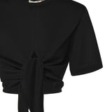 T-shirt cropped in cotone 26SSNTP-0002 NERO NINEMINUTES 