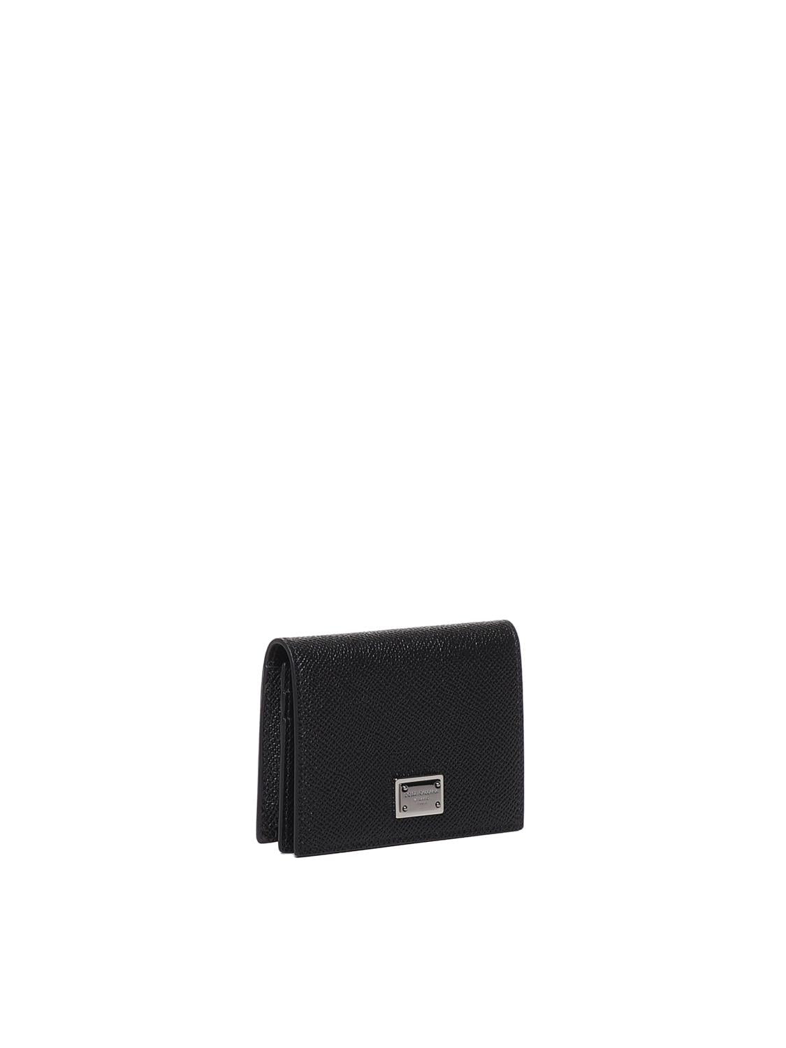 Portacarte in pelle di vitello con logo in rilievo BP1643 AG21980999 DOLCE & GABBANA 