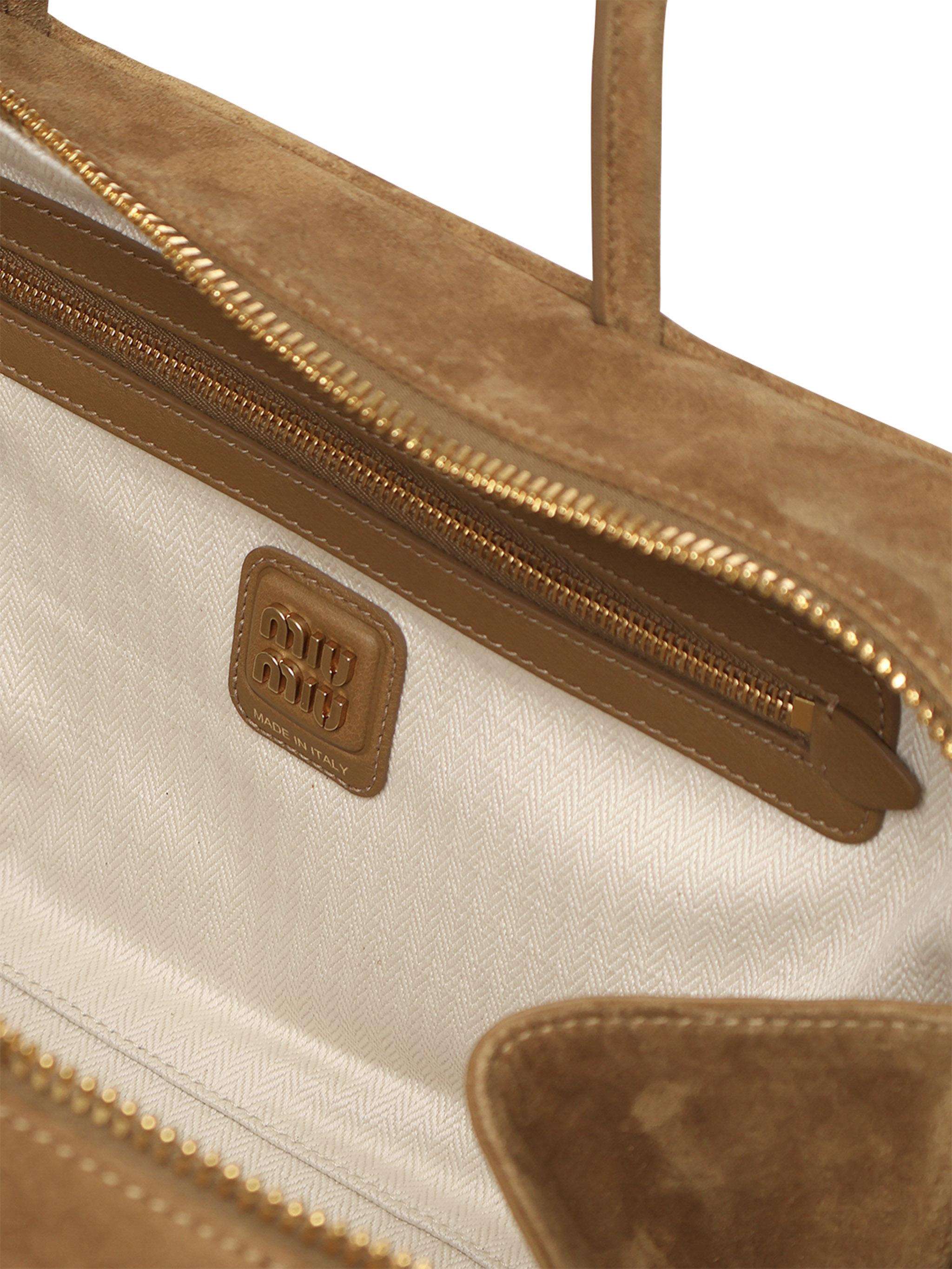 Borsa Beau in camoscio 5BB117 2CSSF0393 MIU MIU 