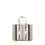 Tote bag piccola Woody in lino CHC22AS397I26 91J CHLOÉ 