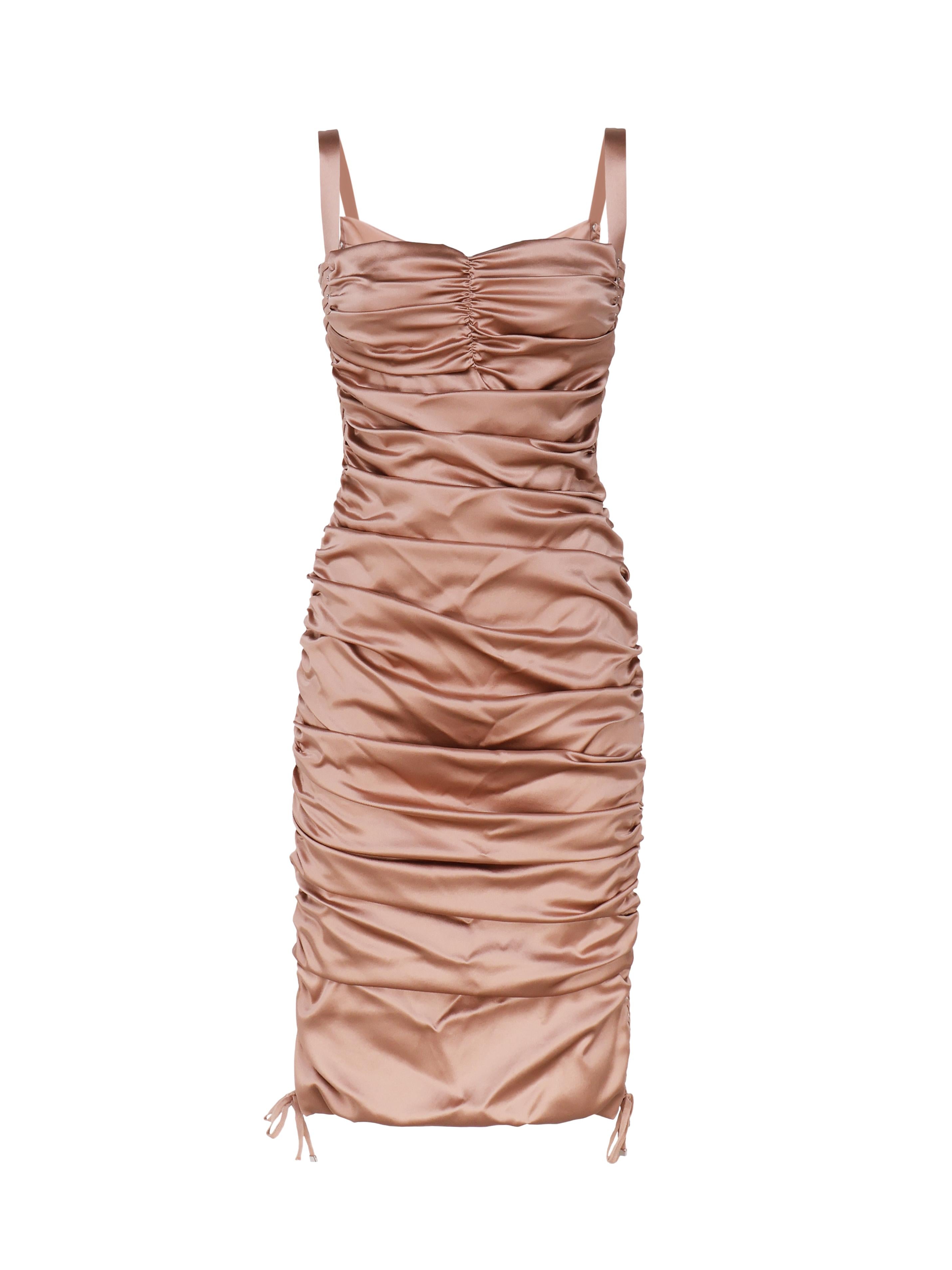 Abito midi in seta stretch F69R6T FURAGM0216 DOLCE & GABBANA 