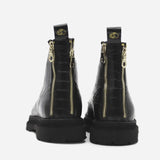 Stivaletti Tiger in pelle stampa cocco<BR/> 4601 3401 KROCK BLACK GIULIANO GALIANO 