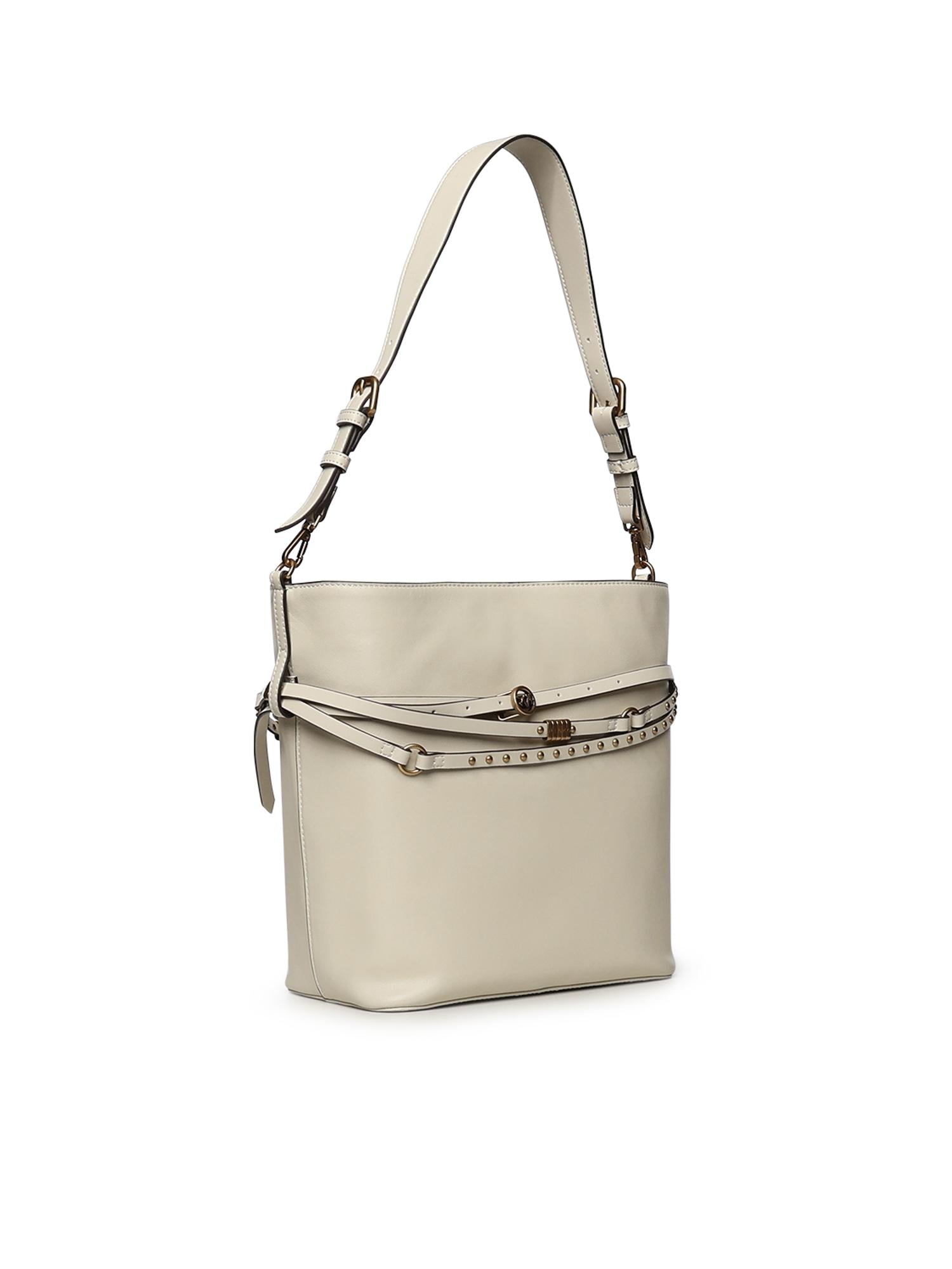 Borsa a spalla media Bucket Belt Bag in pelle 106339 A0QOZ14Q PINKO 