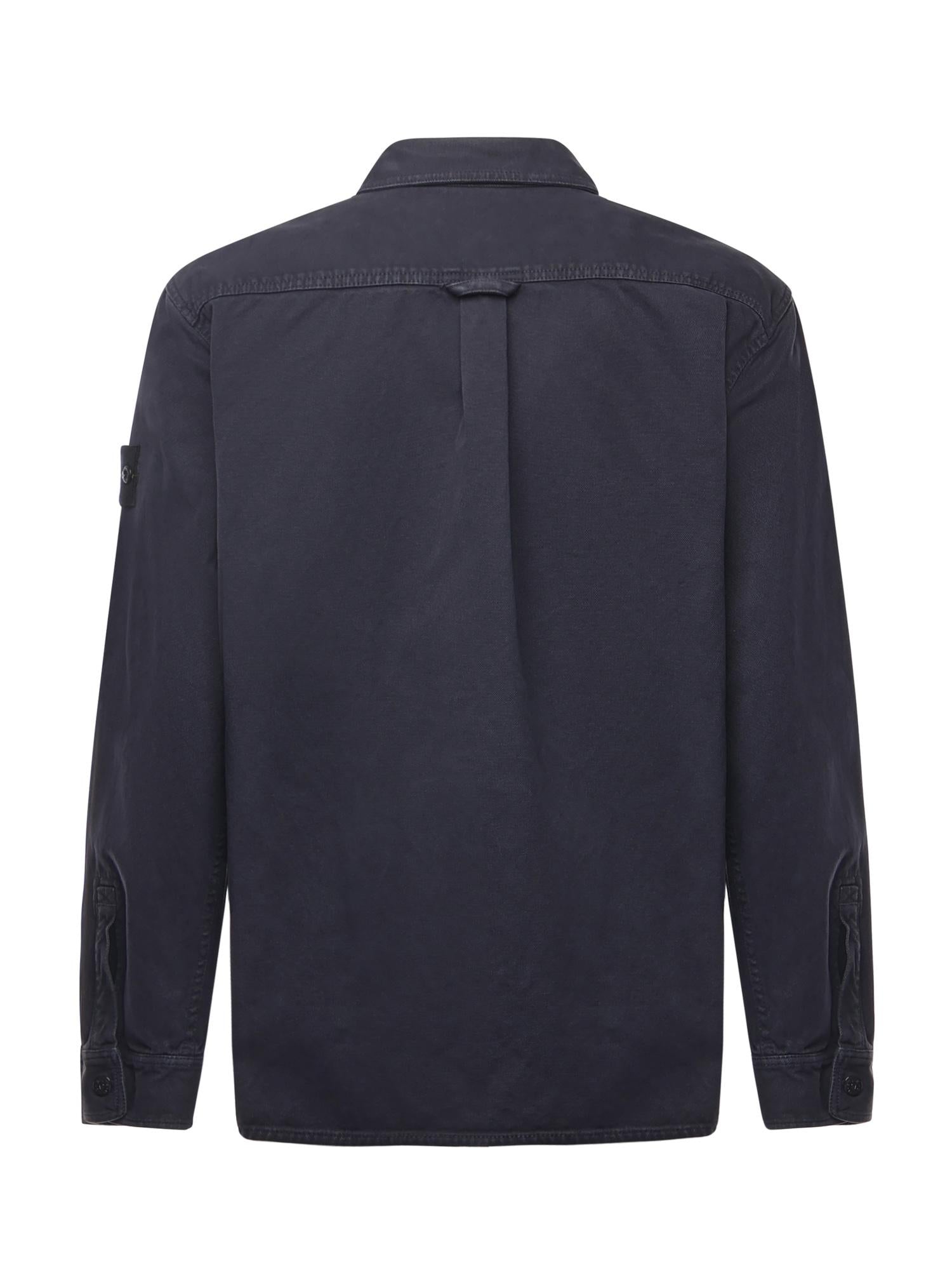Overshirt in cotone biologico con logo K2S151200025 S0184V0126 STONE ISLAND 